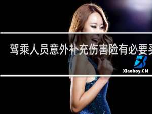 驾乘人员意外补充伤害险有必要买吗