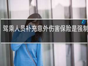 驾乘人员补充意外伤害保险是强制险吗