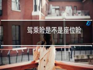 驾乘险是不是座位险