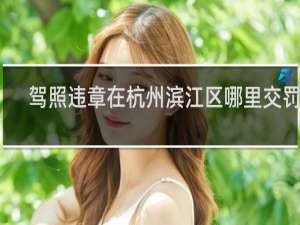 驾照违章在杭州滨江区哪里交罚款
