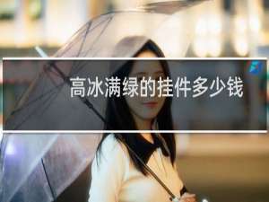 高冰满绿的挂件多少钱
