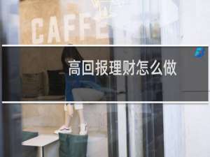 高回报理财怎么做