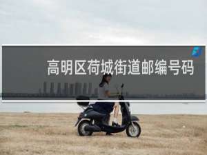 高明区荷城街道邮编号码是什么