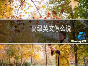 高级英文怎么说