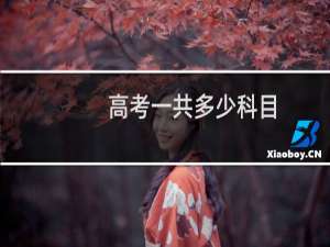 高考一共多少科目
