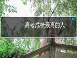 高考成绩最高的人