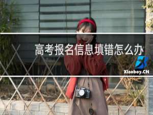 高考报名信息填错怎么办