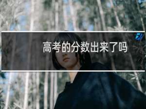 高考的分数出来了吗