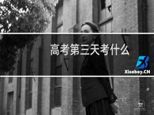 高考第三天考什么