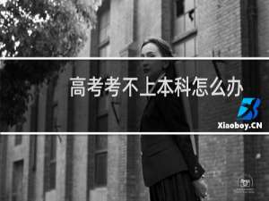 高考考不上本科怎么办