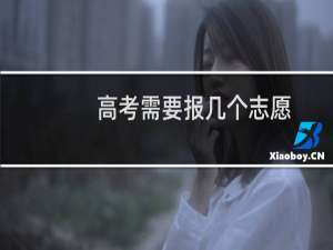 高考需要报几个志愿