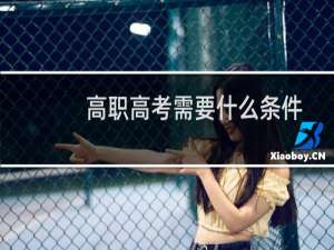 高职高考需要什么条件