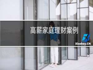 高薪家庭理财案例