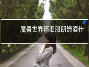 魔兽世界怀旧服朗姆酒什么用