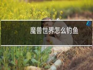 魔兽世界怎么钓鱼