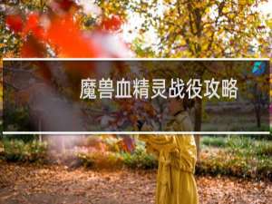 魔兽血精灵战役攻略