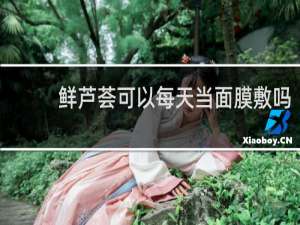 鲜芦荟可以每天当面膜敷吗