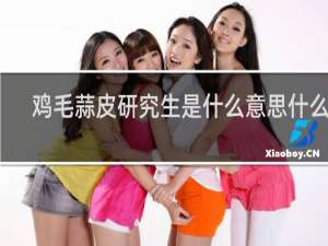 鸡毛蒜皮研究生是什么意思什么梗