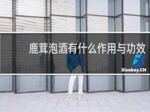 鹿茸泡酒有什么作用与功效
