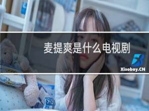麦提爽是什么电视剧