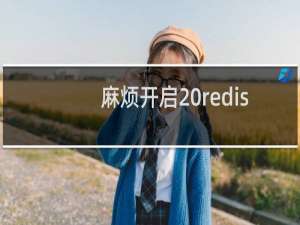 麻烦开启 redis一下