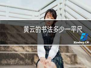黄云的书法多少一平尺