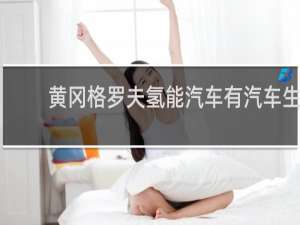 黄冈格罗夫氢能汽车有汽车生产吗
