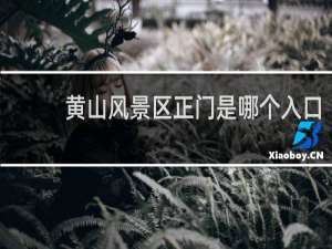 黄山风景区正门是哪个入口