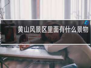 黄山风景区里面有什么景物