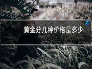 黄金分几种价格是多少