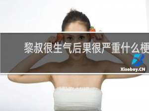 黎叔很生气后果很严重什么梗？黎叔很生气后果很严重是什么意思什么梗