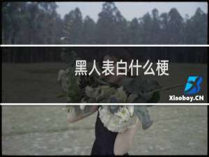 黑人表白什么梗