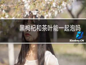 黑枸杞和茶叶能一起泡吗