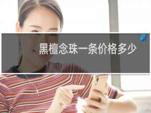 黑檀念珠一条价格多少