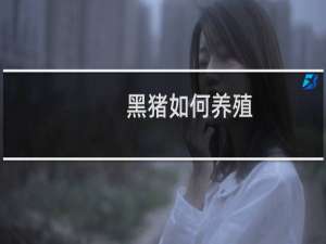 黑猪如何养殖