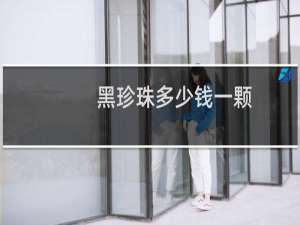 黑珍珠多少钱一颗