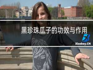 黑珍珠瓜子的功效与作用