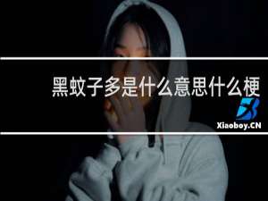 黑蚊子多是什么意思什么梗