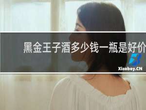 黑金王子酒多少钱一瓶是好价