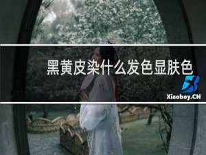 黑黄皮染什么发色显肤色