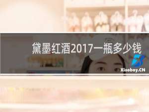 黛墨红酒2017一瓶多少钱