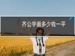 齐公字画多少钱一平