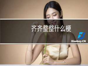 齐齐整整什么梗