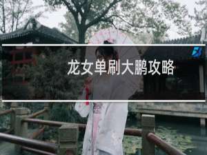 龙女单刷大鹏攻略