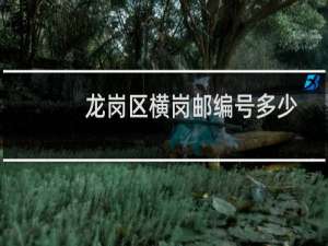 龙岗区横岗邮编号多少