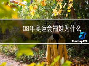 08年奥运会福娃为什么没有出现