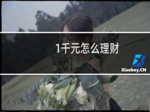 1千元怎么理财