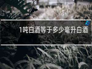 1吨白酒等于多少毫升白酒