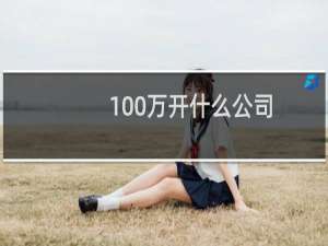 100万开什么公司