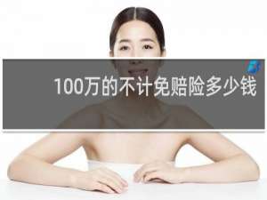100万的不计免赔险多少钱